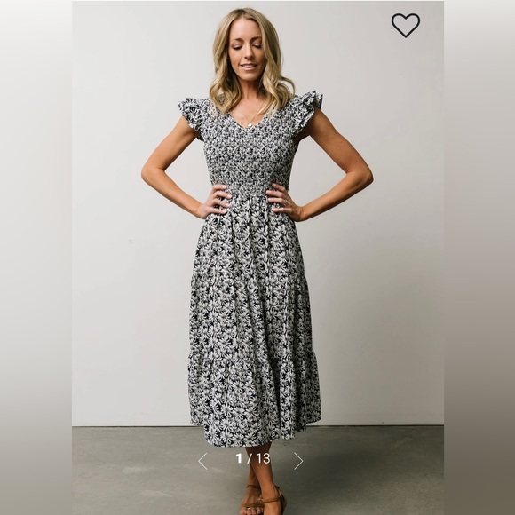 Baltic Born Dresses & Skirts - BALTIC BORN Petal Smocked Midi dress M